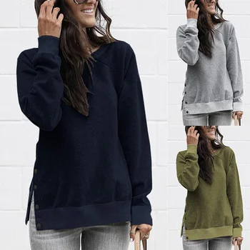 

Women Wool Sweatshirt Loose Casual Round Neck Long Sleeve hoody