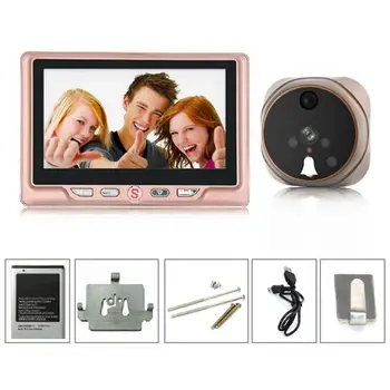 

4.3inch TFT LCD Digital Wireless Doorbell Peephole Viewer Door Eye Camera Monitor EU Plug