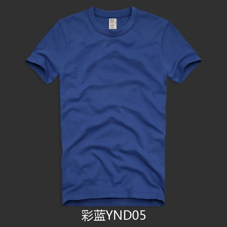 Футболка мужская одноцветная хлопок размера плюс 4XL 5XL уличная groot ajax body jokerr harajuku afs hollistic мужская футболка - Цвет: Color blue YND105