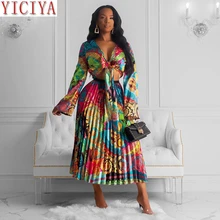 Spring 2020 Women's Clothing Elegant Two Piece Skirt Sets Long Sleeve Blouse And Pleated Skirts Suit Evening Party Clothing