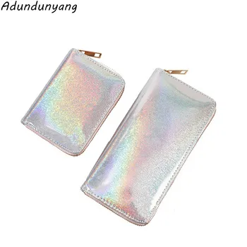 

2020 hot sale laser purse ladies long multifunctional hand phone bag women zipper wallet coin card holder