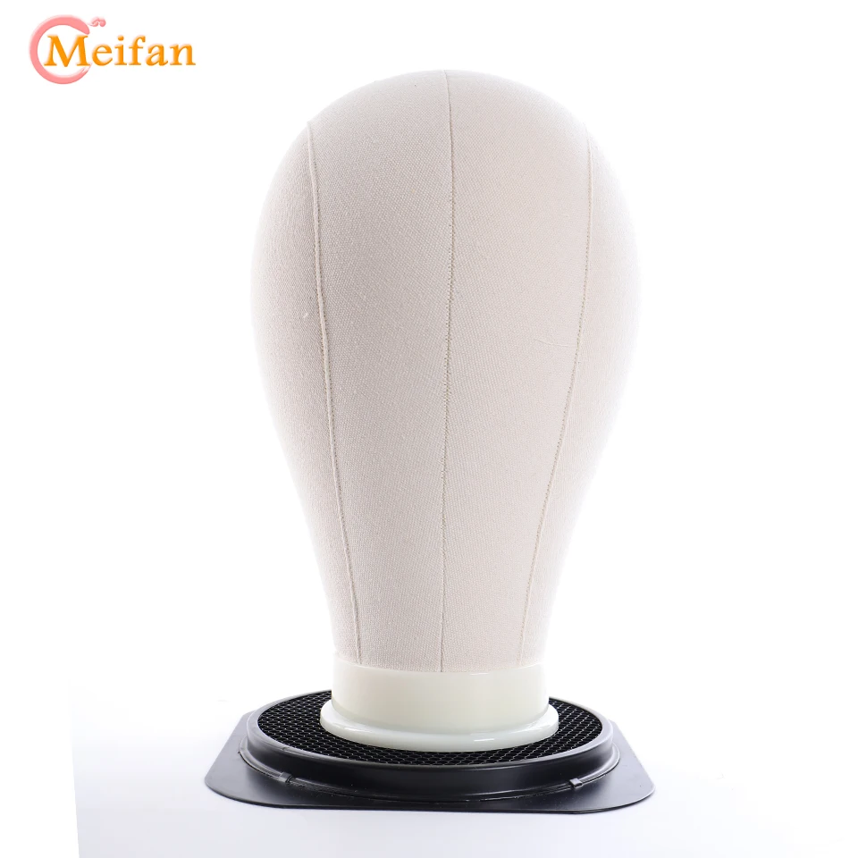 MEIFAN-Maniquí de entrenamiento con cabeza de lona, expositor de peluca, maniquí de estilismo, soporte para pelucas, gratis