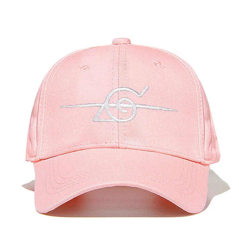 pink white Новая бейсболка «Наруто» Uchiha Uzumaki логотип бейсболка из хлопка Бейсболка для мужчин женщин хип хоп папа Черные Шляпы Прямая поставка - Цвет: pink white