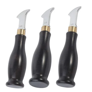 

Leather Edge Creaser Leather Edge Creasing Tool, Edge Marking Leather Craft Black Wood Handle Tools,3 Packs(1.5+2+2.5mm)