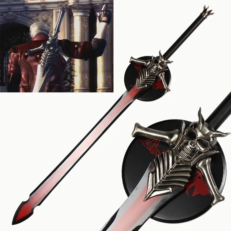 Игровой меч для дьявола-мая-cry Данте мечи аниме меч косплей реквизит оружие из нержавеющей стали красный/белый два цвета без острых