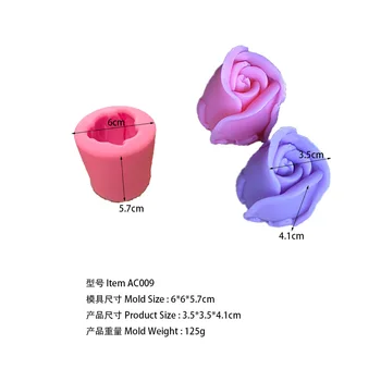 

3D Rose Chocolate mold Cake decoration molds Silicone soap mould BKSILICONE AC009