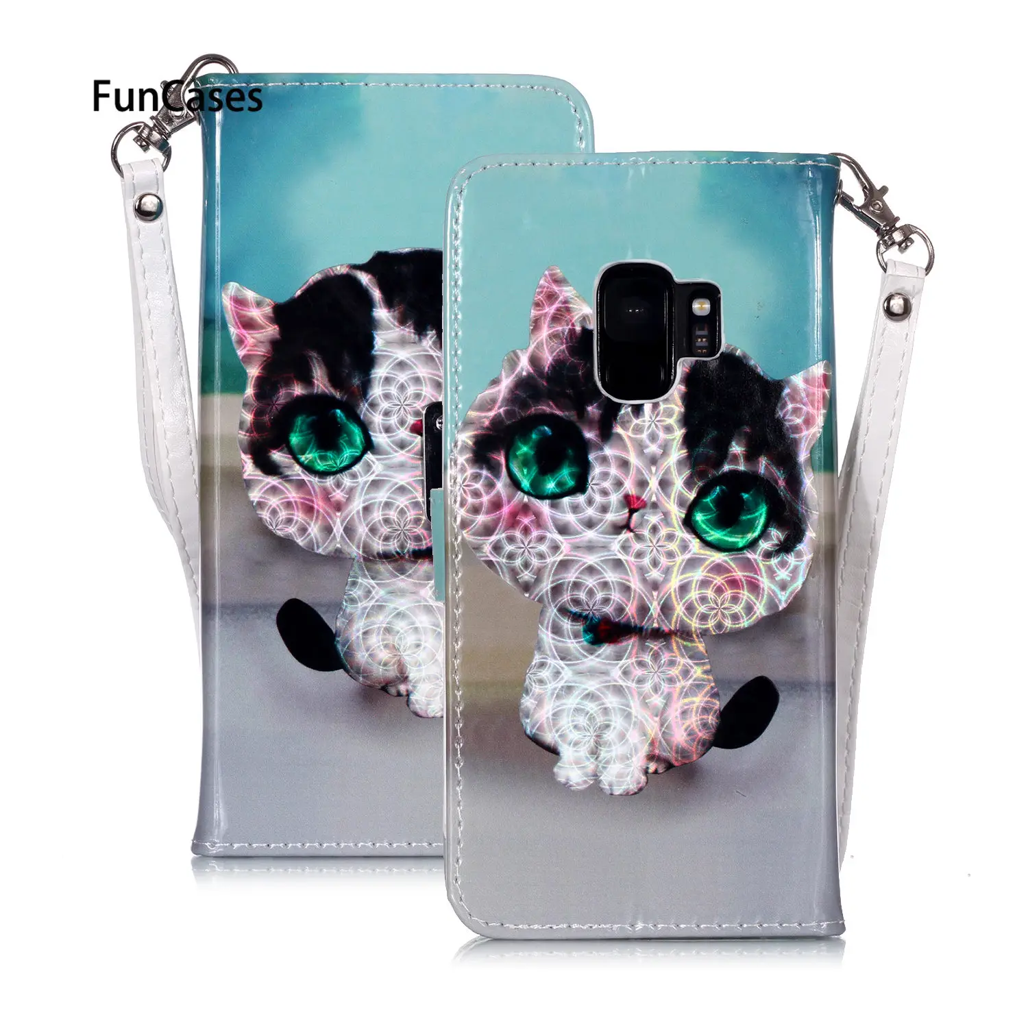 

Tiger PU Leather Flip Wallet Case For funda Samsung S9 Plus sFor Samsung Galaxy estojo S9+ S9 Protect Luxury Cases Protector
