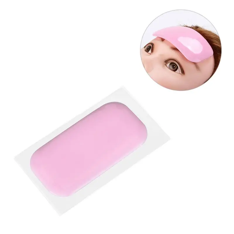 

3pcs Eyelash Extension Pads Useful Graft Eyelash Silicone Pads Eyelash Grafting Tool Thickened Forehead Pads-Pink/Transparent