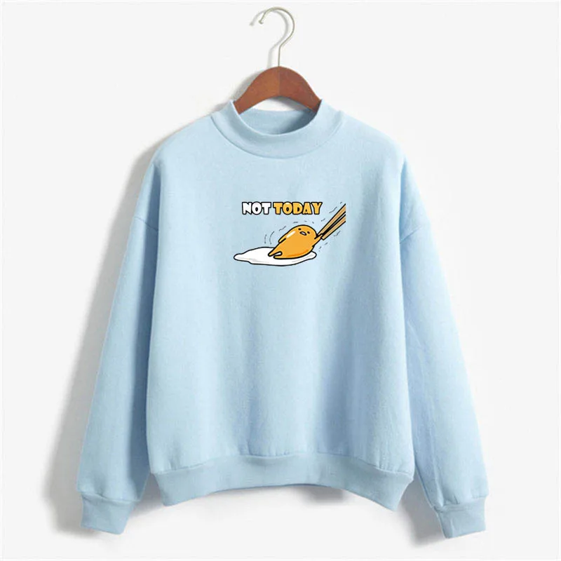 Новая Толстовка notoday gudetama Harajuku женская зимняя повседневная с коротким рукавом Япония Милая ленивая яйцо notoday Топы Одежда