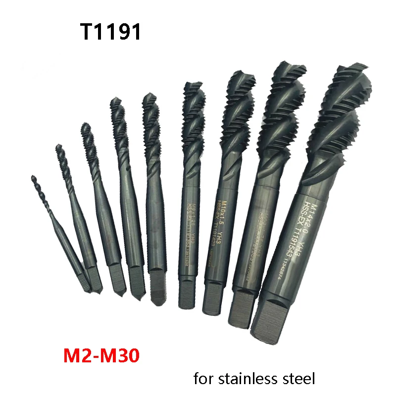 

Original T1191 M2-M30 Tapping Blind Holes in Stainless Steel M3 M4 M5 M6 M8 M10 M12 M14 M16 M18 M20 M22 M24 Spiral Taps