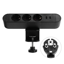 Высокое качество Многофункциональный USB Настольная розетка зажим свободное отверстие настольная офисная Рабочая станция розетки