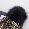 Hair Ball Warm Knitted Metallic Shiny Girl Autumn Winter Soft Crochet Cute Pompom Cap Beanie Windproof Solid Women Hats 3