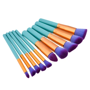 

10Pcs Professional Kabuki Soft Makeup Brushes Set Powder Foundation Blending Comestic Tool