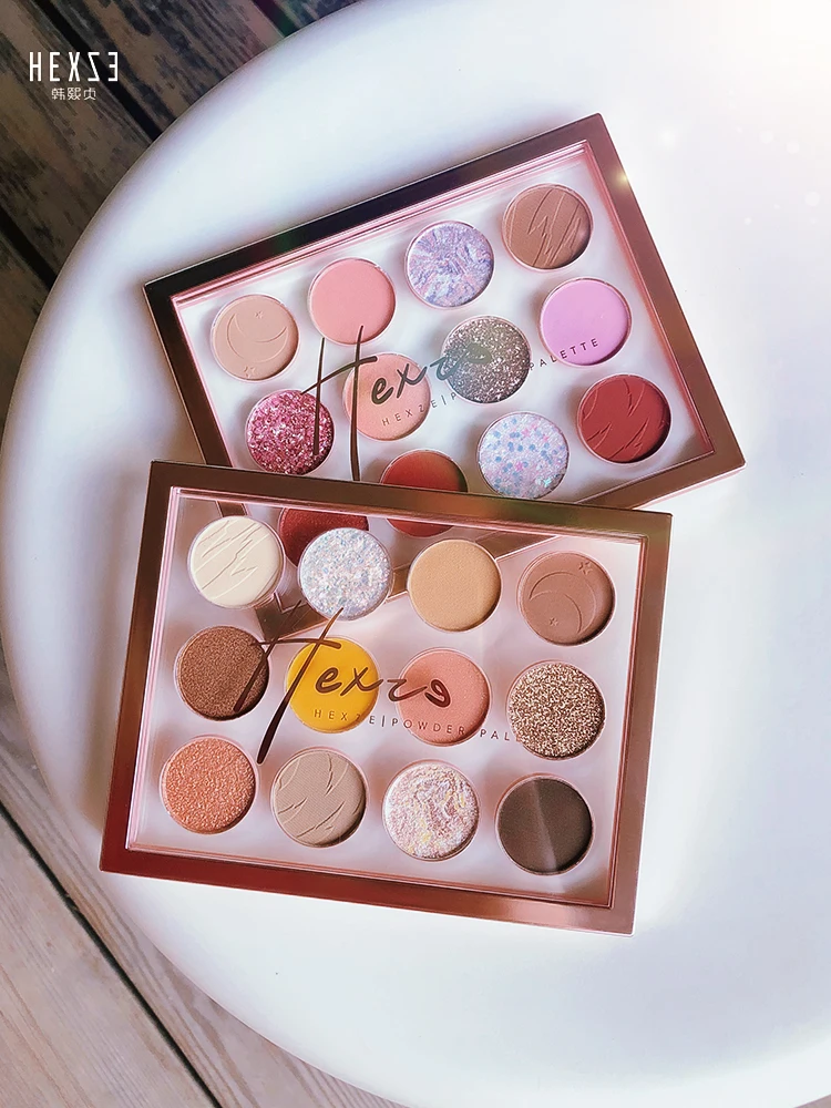 

zq Eye Shadow Plate Twelve Color P01 Amber Eye Makeup Palette P02 Rose Plate Student Earth Color