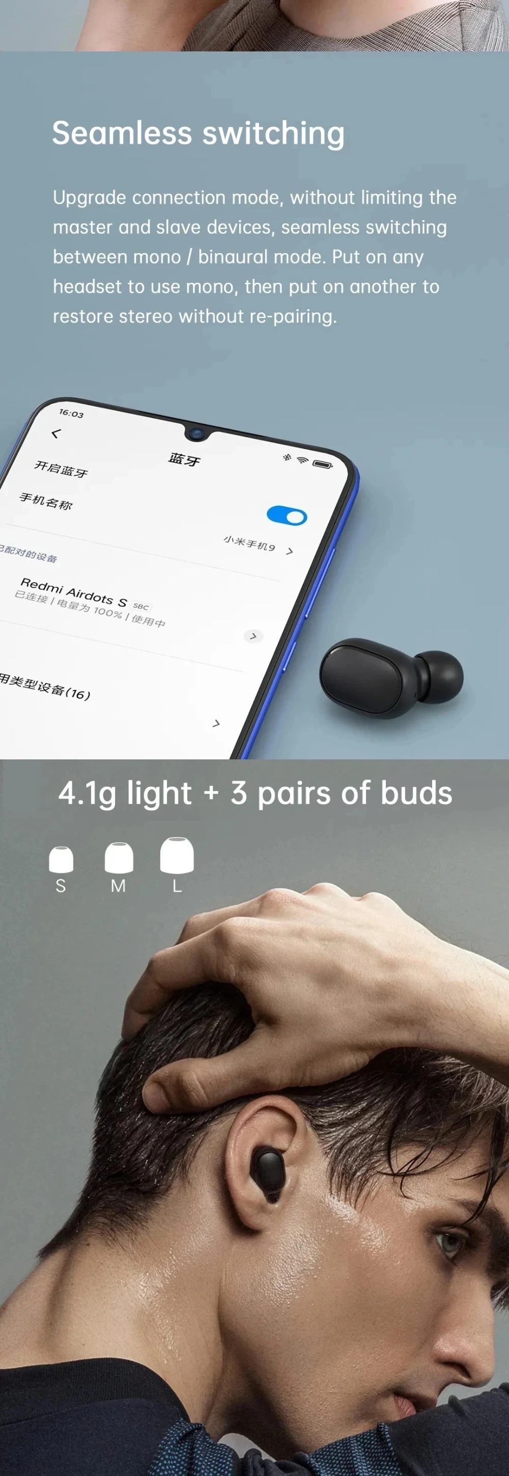 Xiaomi Redmi Airdots 2 TWS Mi True Wireless Bluetooth Earphones Stereo Bass Bluetooth 5.0 With Mic Handsfree Earbuds AI Control