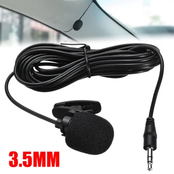 

New 3.5mm Car Clip External Microphone Black 3meter length Cable Mic Suitable For bluetooth Stereo GPS DVD MP3 Radio