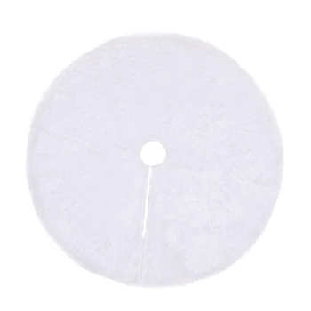 

Christmas Plush Tree Skirt Pure White Long Hair Christmas Tree Decoration Tree Skirt Plush Christmas Tree Skirts DTT88