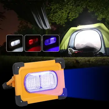 

50W Outdoor Portable LED Solar Lamp Handheld Waterproof COB Emergency Light USB Charging