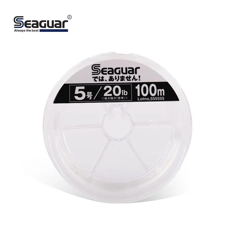 SEAGUAR оригинальная модель белая этикетка 100 м 4LB-20LB фторуглеродная тестовая леска для ловли карпа проводная линия