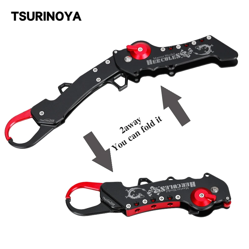 

TSURINOYA Fish Grip Lip Foldable Aviation Aluminum Alloy Clamp Grabber Fishing Plier HERCULES Fishing Tackle Gripper Accessoryer