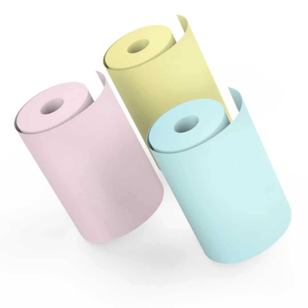 6 rollos de pegatinas autoadhesivas de papel de impresión térmica para impresora de bolsillo PeriPage y Mini impresora PAPERANG P1/P2