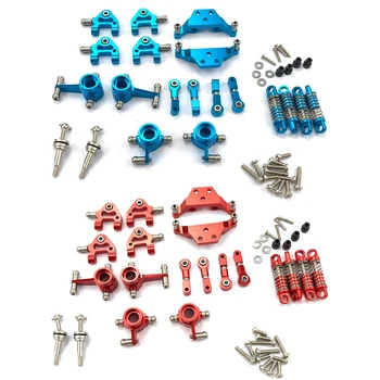 

2 Set Metal Full Set Upgrade Parts Shock Absorber for Wltoys 1/28 K969 P929 P939 K979 K989 K999 Rc Car Parts,Red & Blue
