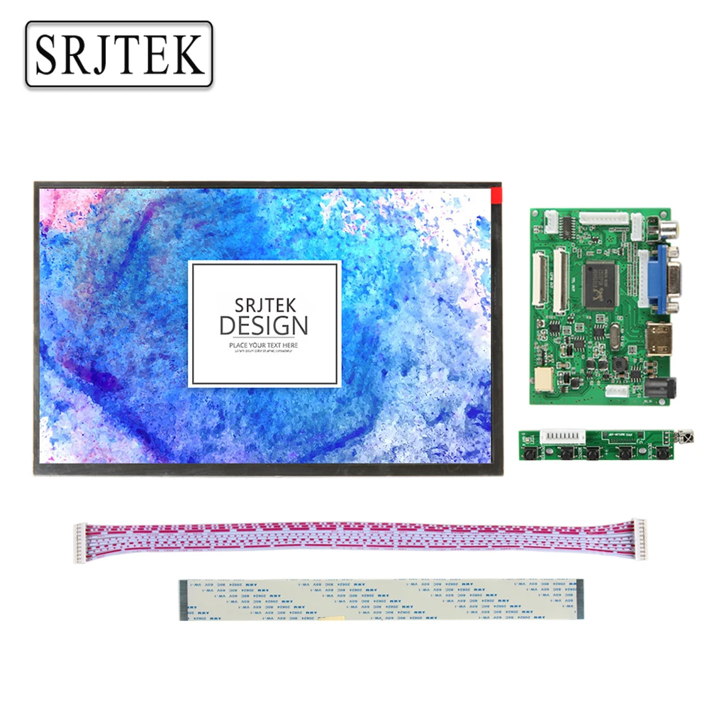 

Srjtek 10.1" IPS for Raspberry Pi Monitor 1280*800 TFT EJ101IA-01G HD LCD Display Remote Driver Board HDMI 2AV VGA for Raspberry