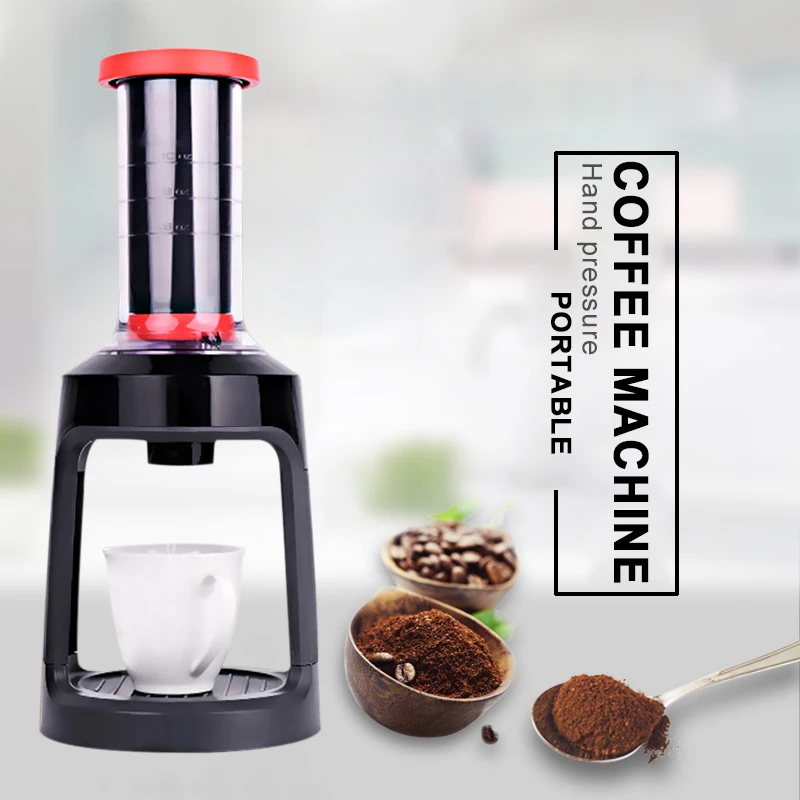 

Espresso Coffee Maker Handheld Espresso Maker Coffee Maker Machine Portable Manual ABS Red Hand Pressure Grinding Beans Diy