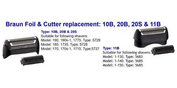 braun shaver head 10b 11b