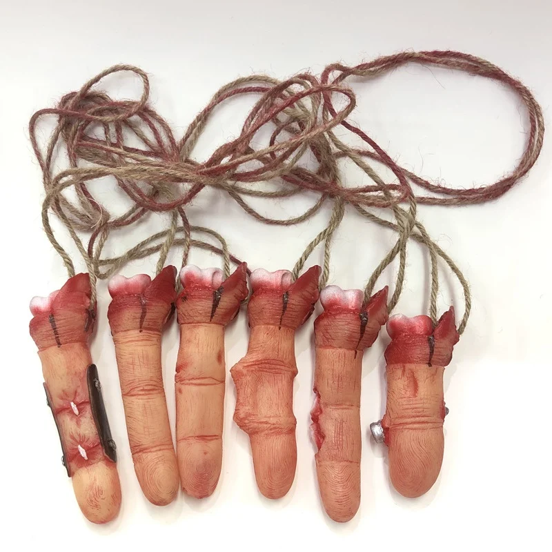 

Bloody Fake Broken Finger Halloween Severed Broken Body Parts Scary Halloween Horror Props Haunted House Hanging Decorations