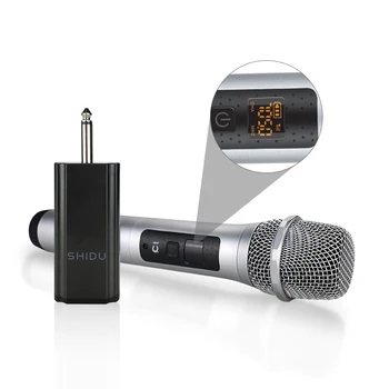 

SHIDU U10 Wireless Handheld Dynamic Microphone Omnidirectional Portable Sound Amplifier For Speakers With 6.5mm Plug Receiver