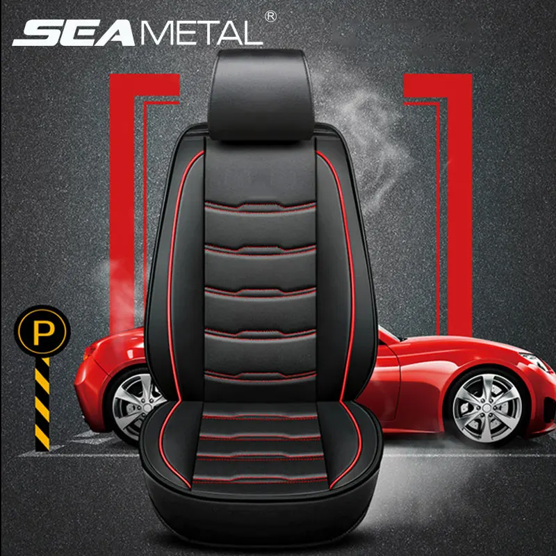 Car Seat Cover PU Leather Full Set Universal Fit 5 Seats Surrounded 5D Automobiles Covers Mat Four Seasons Chiar | Автомобили и
