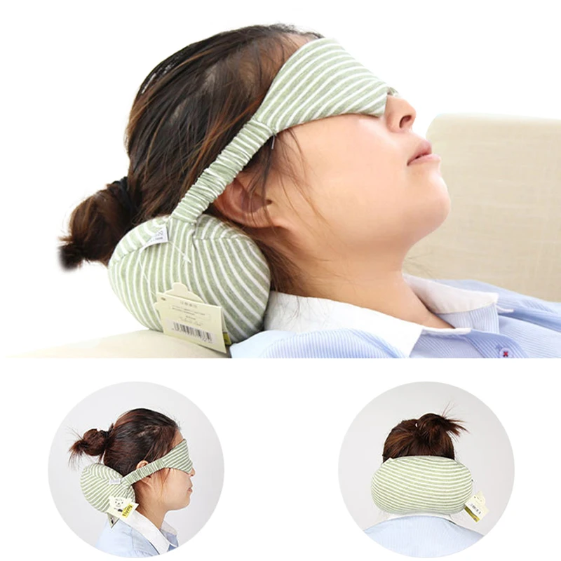 

2019 Multi-Function Business Travel Neck Pillow & Eye Mask & Storage Bag with Handle Portable 70g Size 13*14*24cm Comfortable