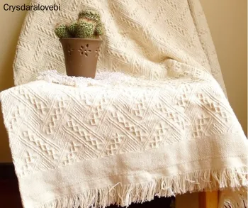 

New American adult Knitted Throw Blanket solid white blanket throw Home Cover beach travel bed sofa Use