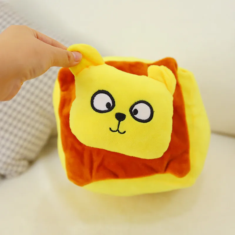 Funny Bite Resistant Cute Square Toy Designs Chew Squeaker Squeaky Plush Squeak Solid Dog Ball Pet Dog Toy For Small Dogs Pets