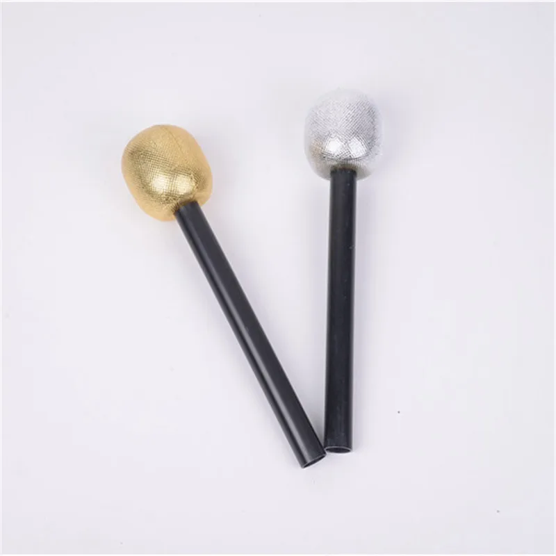 Halloween Bar Ball Microphone Props Microphone Singing Supplies Gold And Silver Microphone Singing Performance Props