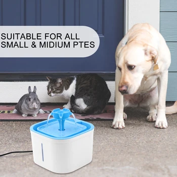 

Hot 2.4L Automatic Dog Water Fountain Round Nozzle UV Sterilize Power-off Protection Pet Water Fountain Pet Products