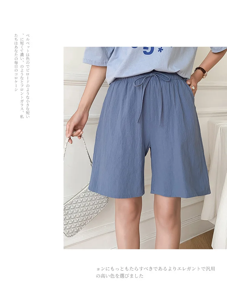 Summer Women's Shorts Cotton Linen  Material Fashionable Casual Wide Leg Shorts Girl Trendy Shorts Plus Size M-3XL Loose Shorts summer clothes for women