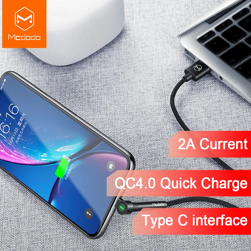Кабель Mcdodo USB Type C с держателем для телефона Быстрая зарядка 4 0 Xiaomi Mi 8 Pro A2 Huawei Samsung