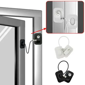 

1 Key Window Lock Baby Safety Easy Install Cabinet Refrigerator Door Non Drilling Freezer Restrictor Self Adhesive Home Children