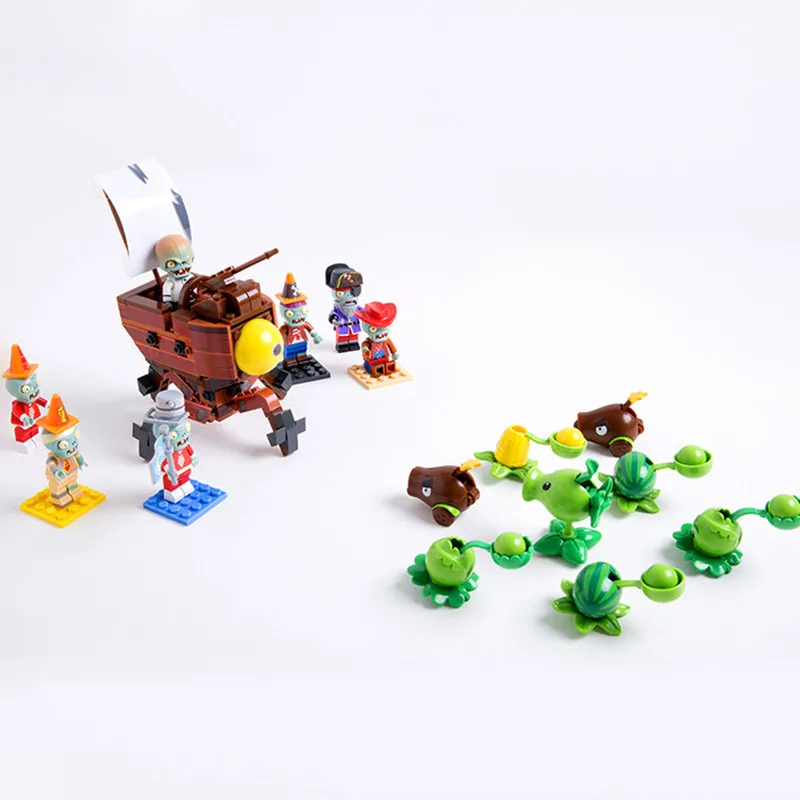 Новинка модель растений против Зомби Legoing детские развивающие игрушки игра PVZ Pea