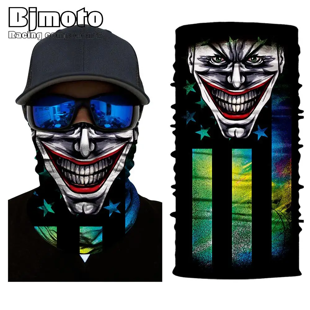 

Motorcycle Bandana Halloween Horror Skull Mask Party Festive Scary Mask UV Protection Head Neck Headband Cycling female male