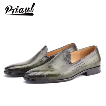 

Casual Shoes Men 100% Genuine Leather Luxury Handmade Office Formal Wedding Party Leisure Brand Shoes Loafer Mens