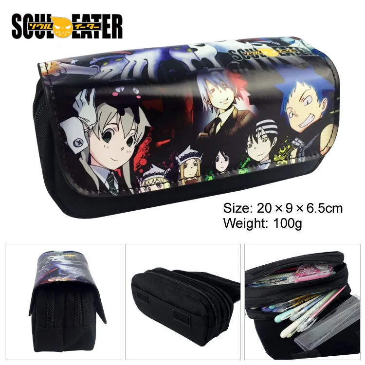 Аниме one piece косметички Soul Eater холст школьный пенал для карандашей сумка для хранения ручки унисекс канцелярская сумка подарок