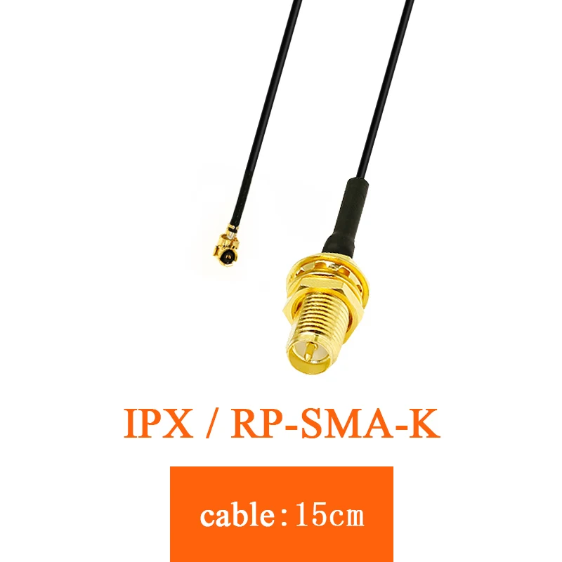 2шт антенна расширяемый кабель с адаптером IPX IPEX SMA для женщин RP SMA Мужской RF1.13 Фидер удлинитель провода - Цвет: IPX-to RP-SMA-K 15cm