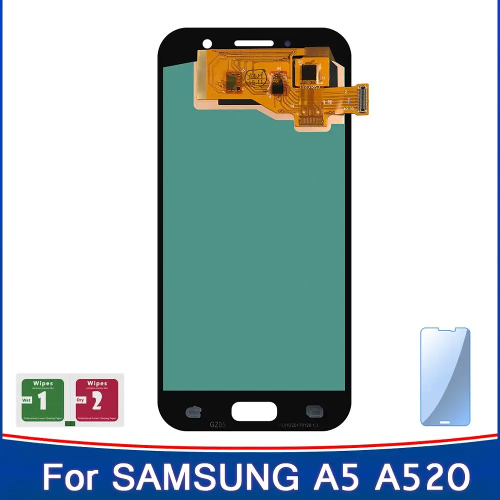 

100% New Super Amoled Display For SAMSUNG Galaxy A5 2017 A520 A520F SM-A520F LCD Touch Screen Digitizer Assembly