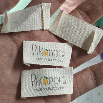 

1000pcs , 5 * 2 cm Custom colorful soft cotton cloth label ribbon print tag baby clothing