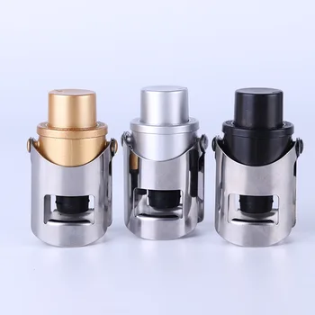 

Stainless Steel Champagne Bottle Stopper Red Wine Stoppers Portable Vacuum Sealer for Bar Tools
