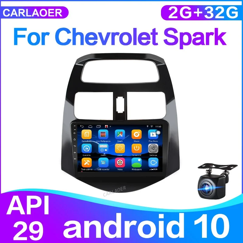 Автомагнитола 2 din на Android 10 0 для Chevrolet Spark 2010 2011 2012 2013 2014 мультимедийный видеоплеер