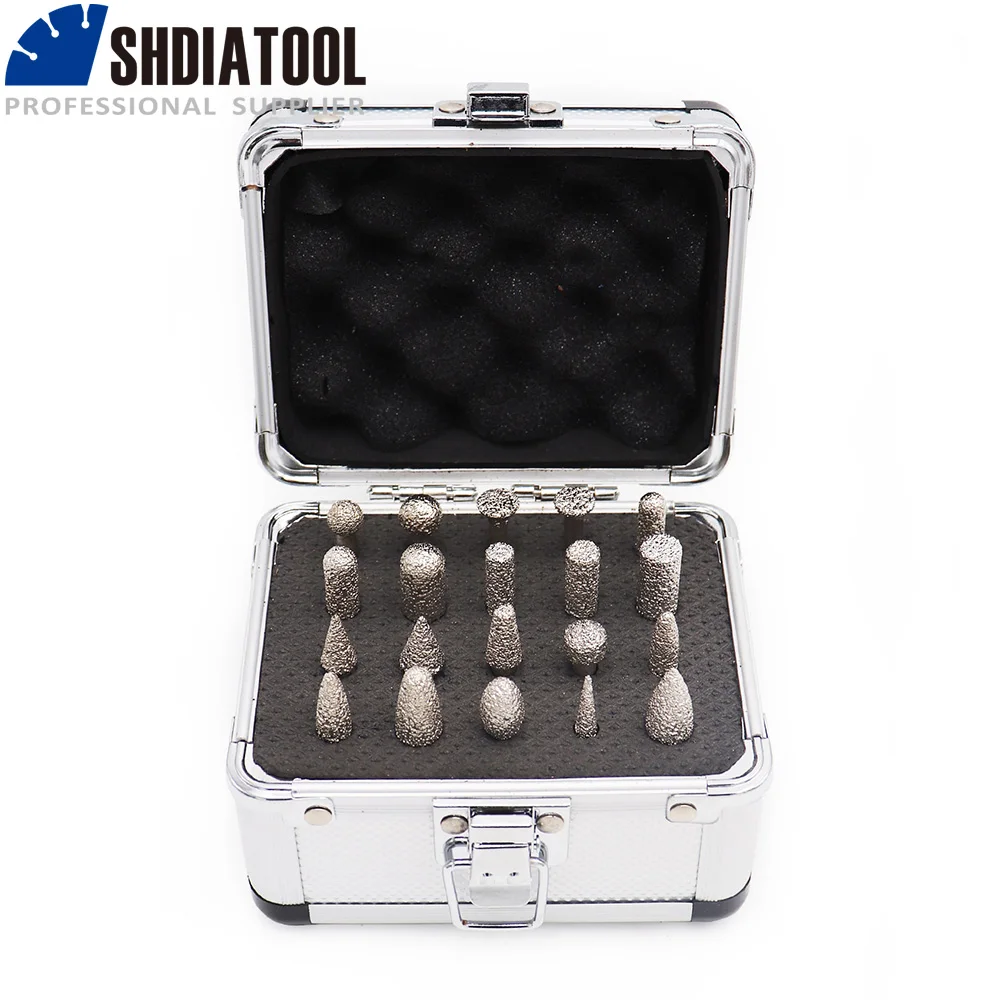 Diatool 20 шт./компл. diamond спаяны заусенцы для камня бетона Керамика цилиндр с плоским